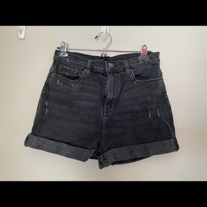 High waisted denim shorts